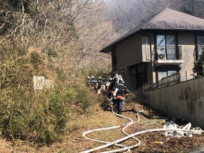 2月23日消火活動の様子1 2月23日消火活動の様子1