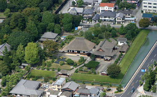 足利学校の航空写真