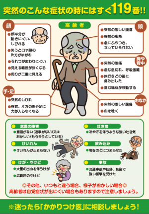 こんなときには すぐに119番!高齢者 こんなときには すぐに119番!高齢者