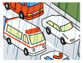 危険な状況では車で避難しない2