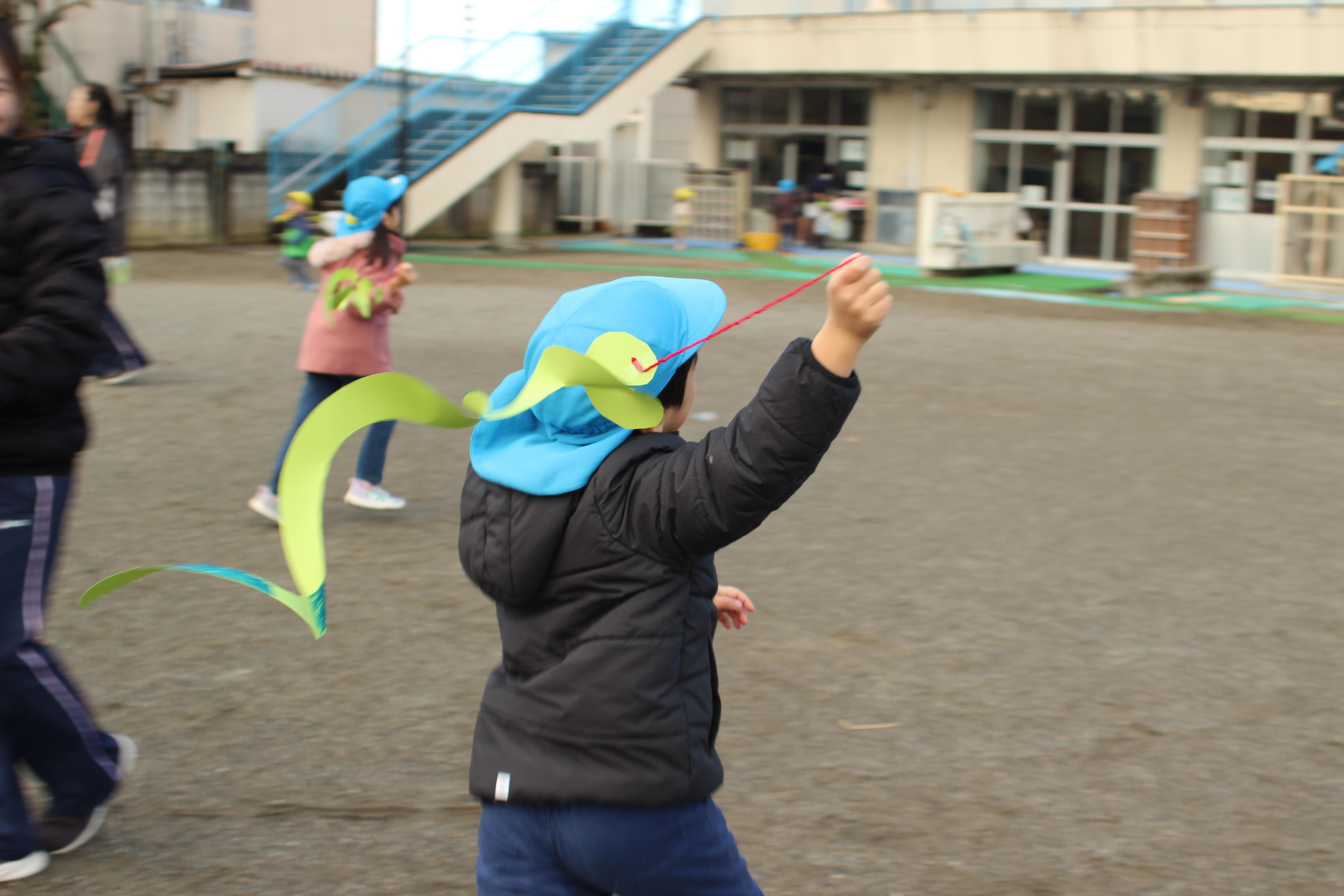凧揚げの様子です